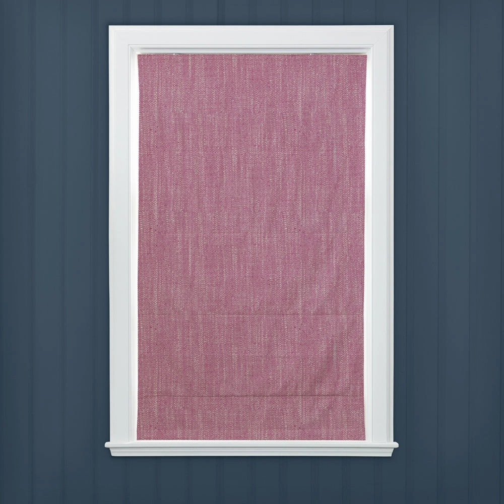 Jedburgh Textured Woven Made to Measure Roman Blinds Raspberry