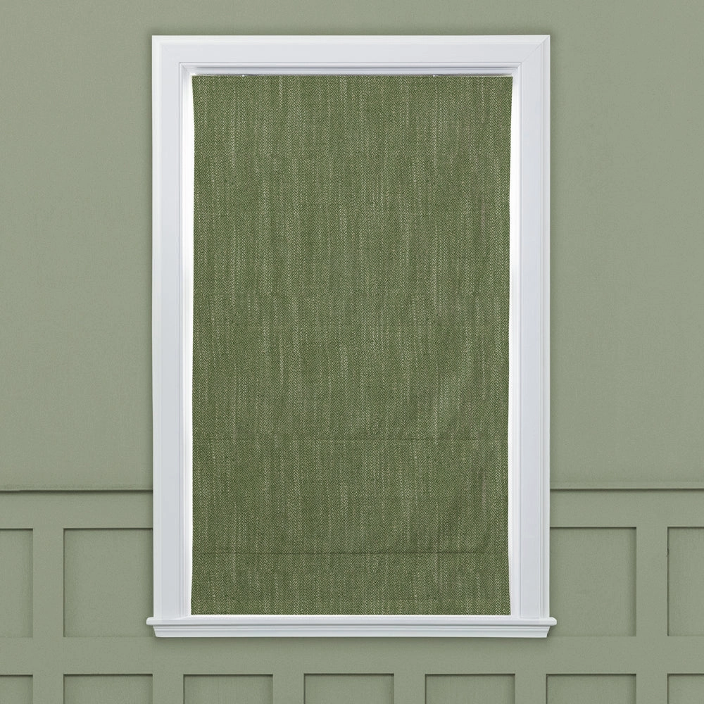 Jedburgh Textured Woven Made to Measure Roman Blinds Sage