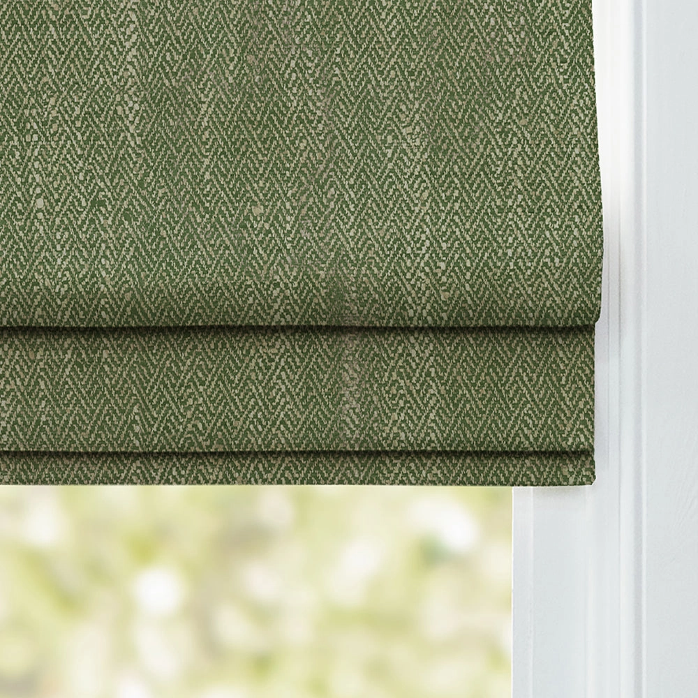 Jedburgh Textured Woven Made to Measure Roman Blinds Sage