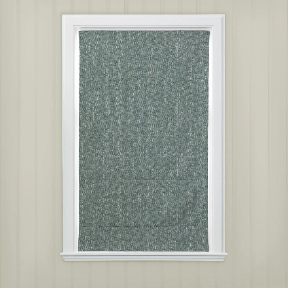 Jedburgh Textured Woven Made to Measure Roman Blinds Teal
