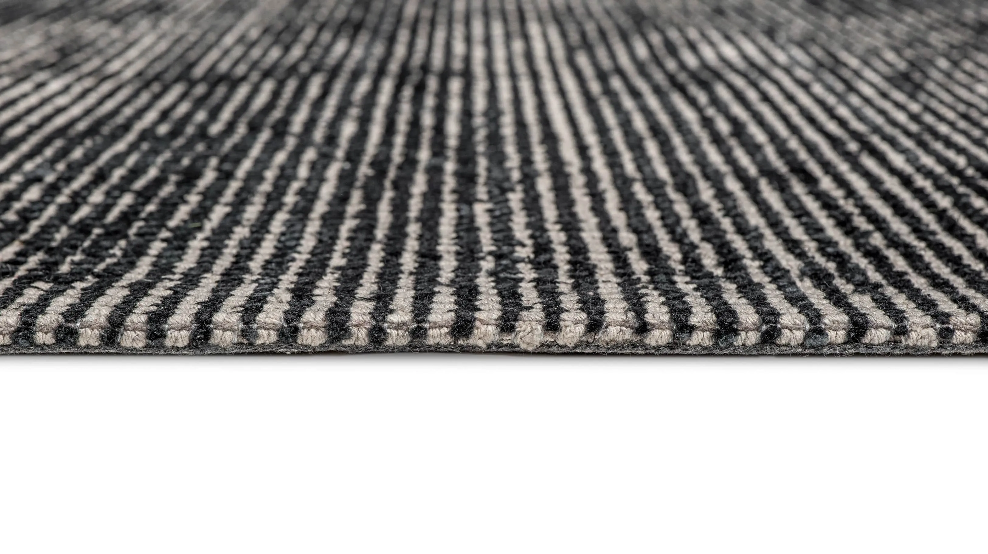 Jena Midnight Blue and White Hand Loomed Cotton Rug