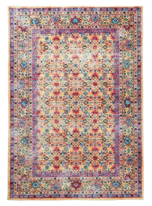 Jeraldine Multicolour Bordered Floral Rugmodern color block patchwork rug