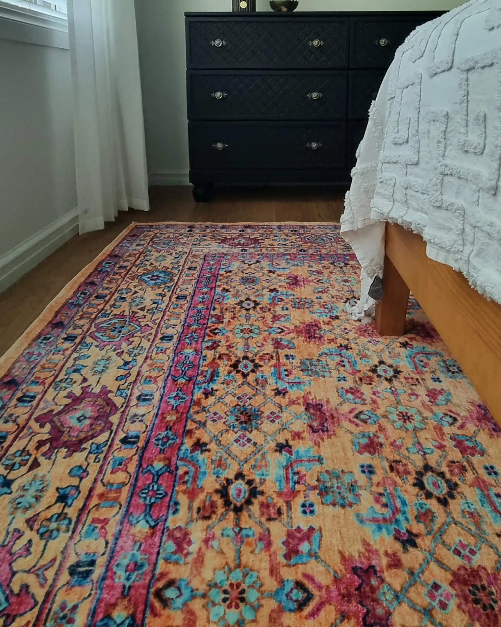 Jeraldine Multicolour Bordered Floral Rug