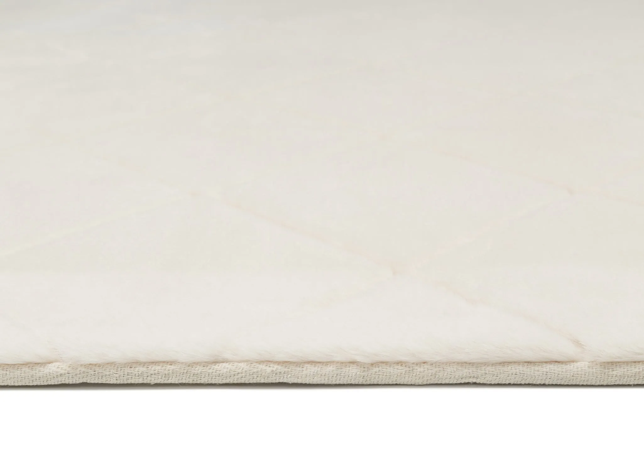 Jessa Ivory Cream Diamond Shag Rug