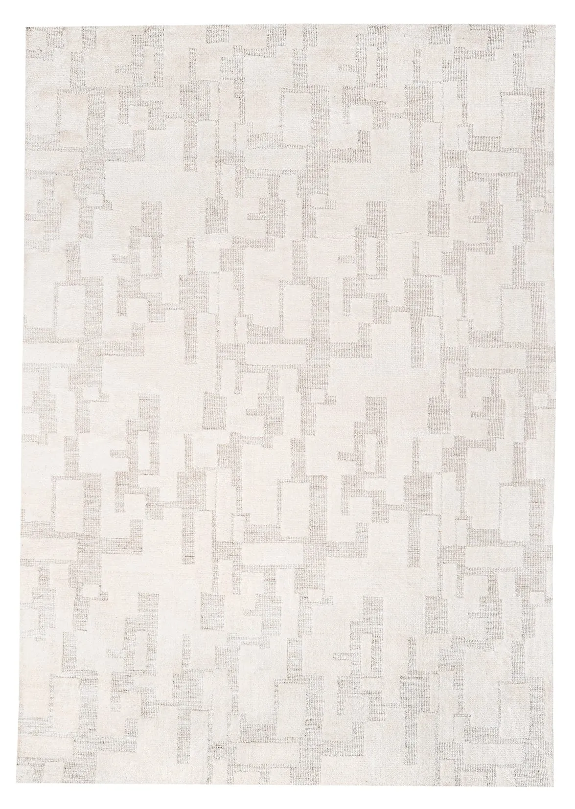 Jessie Ivory Cream Abstract Textured Rug *NO RETURNS UNLESS FAULTYmodern color block patchwork rug