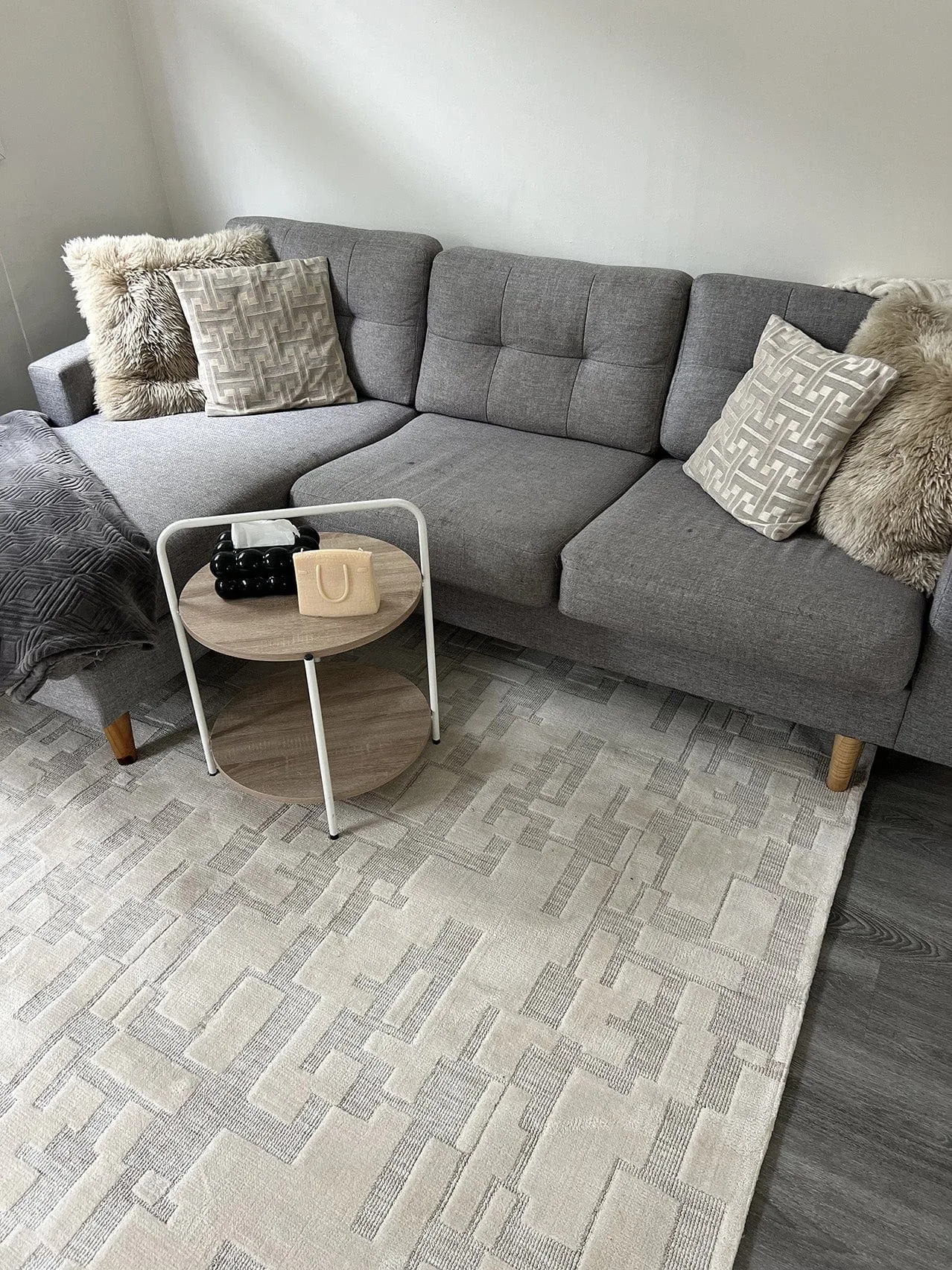 Jessie Ivory Cream Abstract Textured Rug *NO RETURNS UNLESS FAULTY