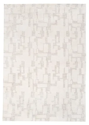 Jessie Ivory Cream Abstract Textured Rug *NO RETURNS UNLESS FAULTYmodern color block patchwork rug