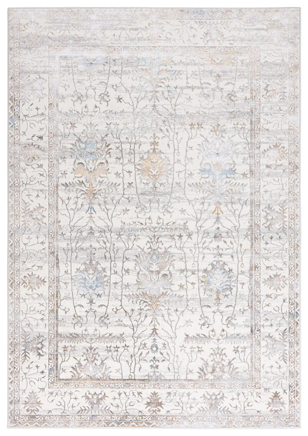 Jodhi Cream Blue And Tan Lustrous Traditional Rug *NO RETURNS UNLESS FAULTYmodern color block patchwork rug