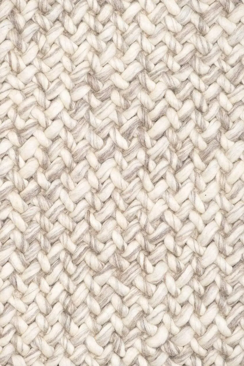 Joely Light Grey and Ivory Marble Looped Rug