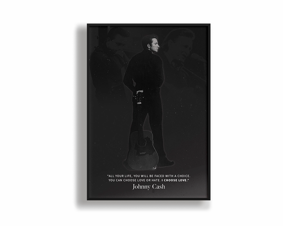 Johnny Cash Love Quote Printmodern abstract painting decor