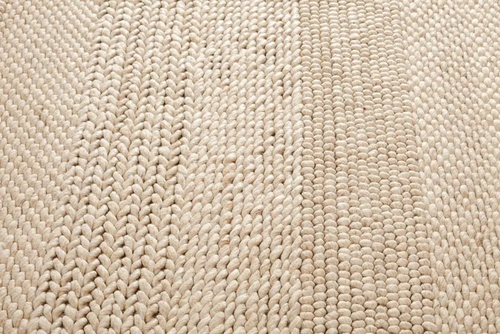 Joline Caramel Beige Braided and Looped Rug