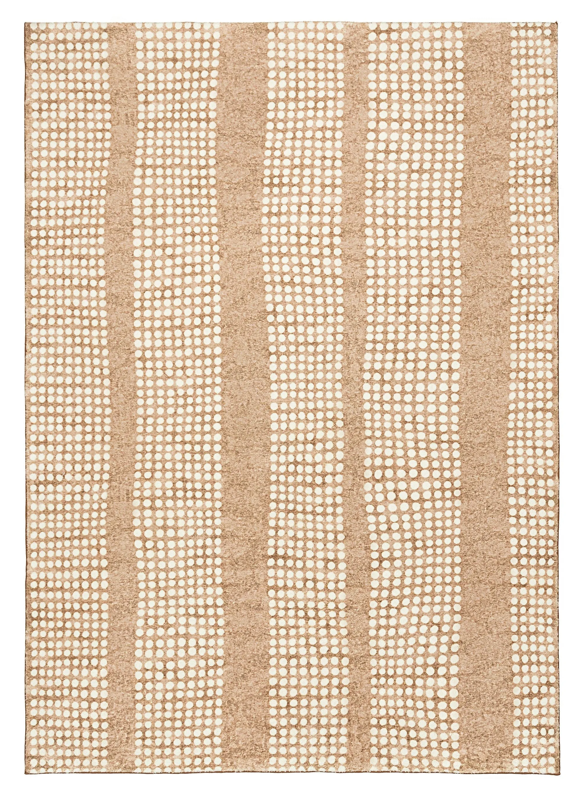 Joni Beige Cream Dot Pattern Pattern Washable Rugmodern color block patchwork rug