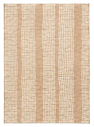 Joni Beige Cream Dot Pattern Pattern Washable Rugmodern color block patchwork rug