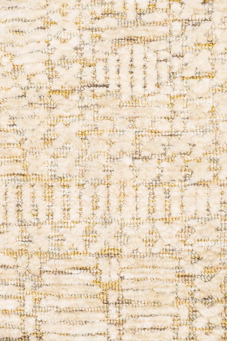 Jordan Mustard and Beige Geometric Modern Rug