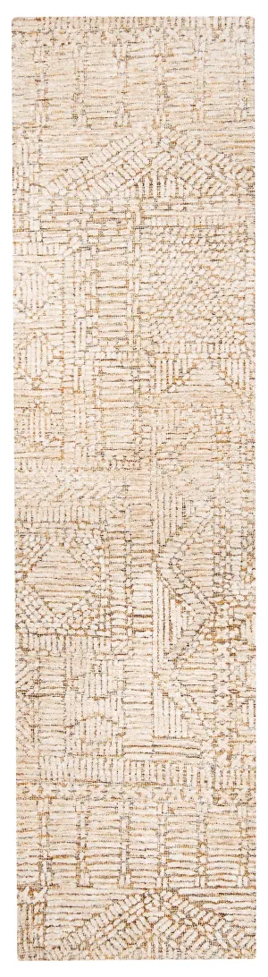 Jordan Mustard and Beige Geometric Modern Runner Rugmodern color block patchwork rug