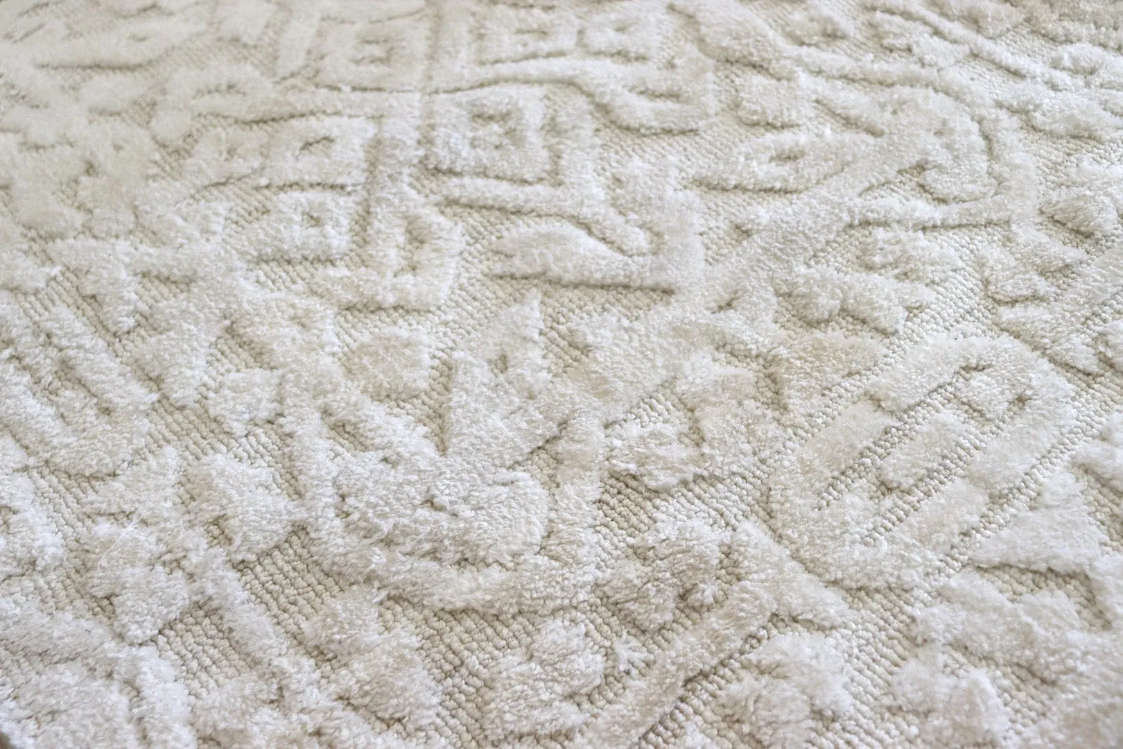 Josephine Ivory and Cream Tribal Transitional Runner Rug