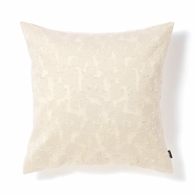 Jq Flower Cushion Cover 450 X 450 Ivory X Silverbedding sets ,throw blankets 