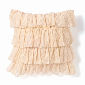 Jq Frill Cushion Cover 450 X 450 Ivorybedding sets ,throw blankets 