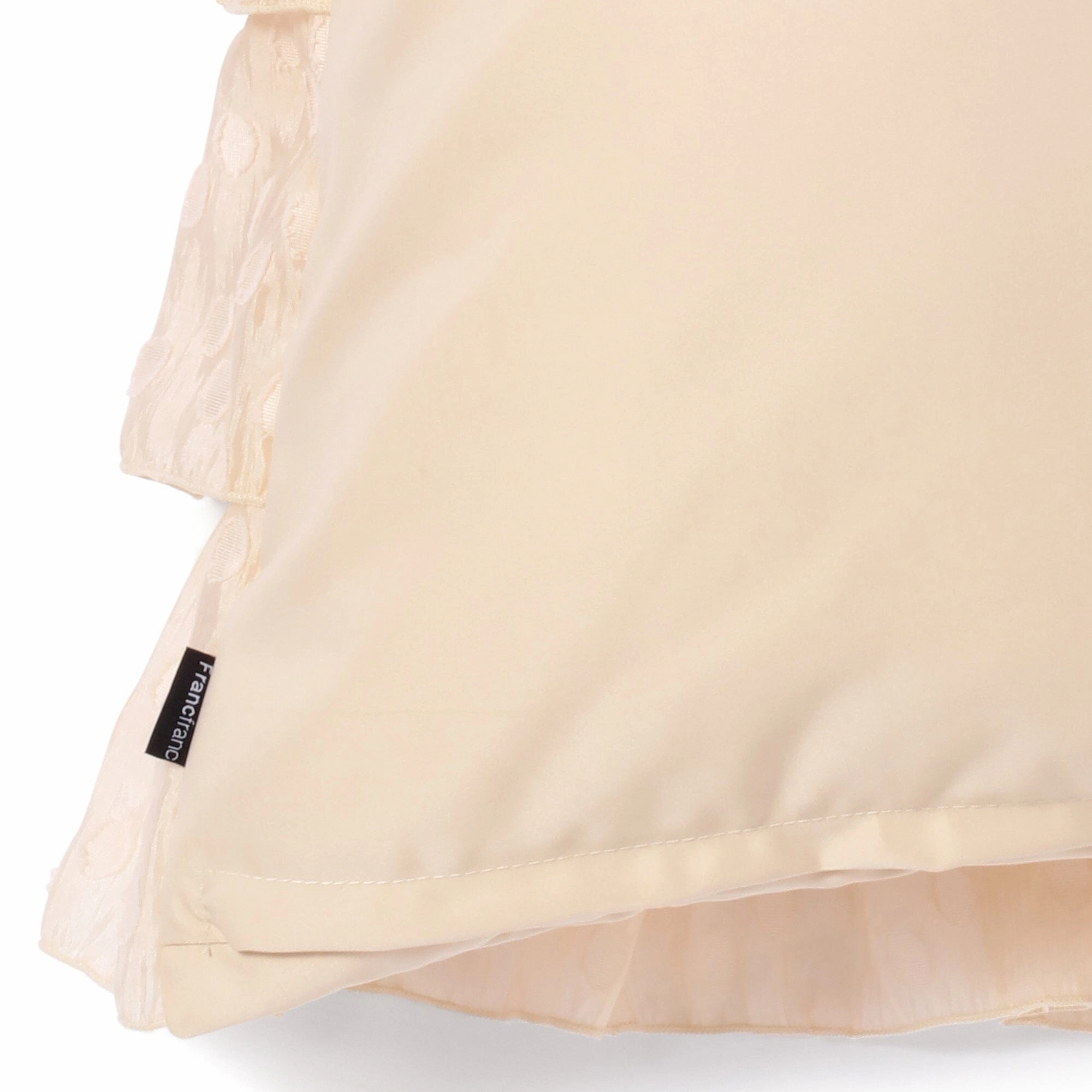 Jq Frill Cushion Cover 450 X 450 Ivory