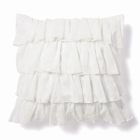 Jq Frill Cushion Cover 450 x 450  Whitebedding sets ,throw blankets 