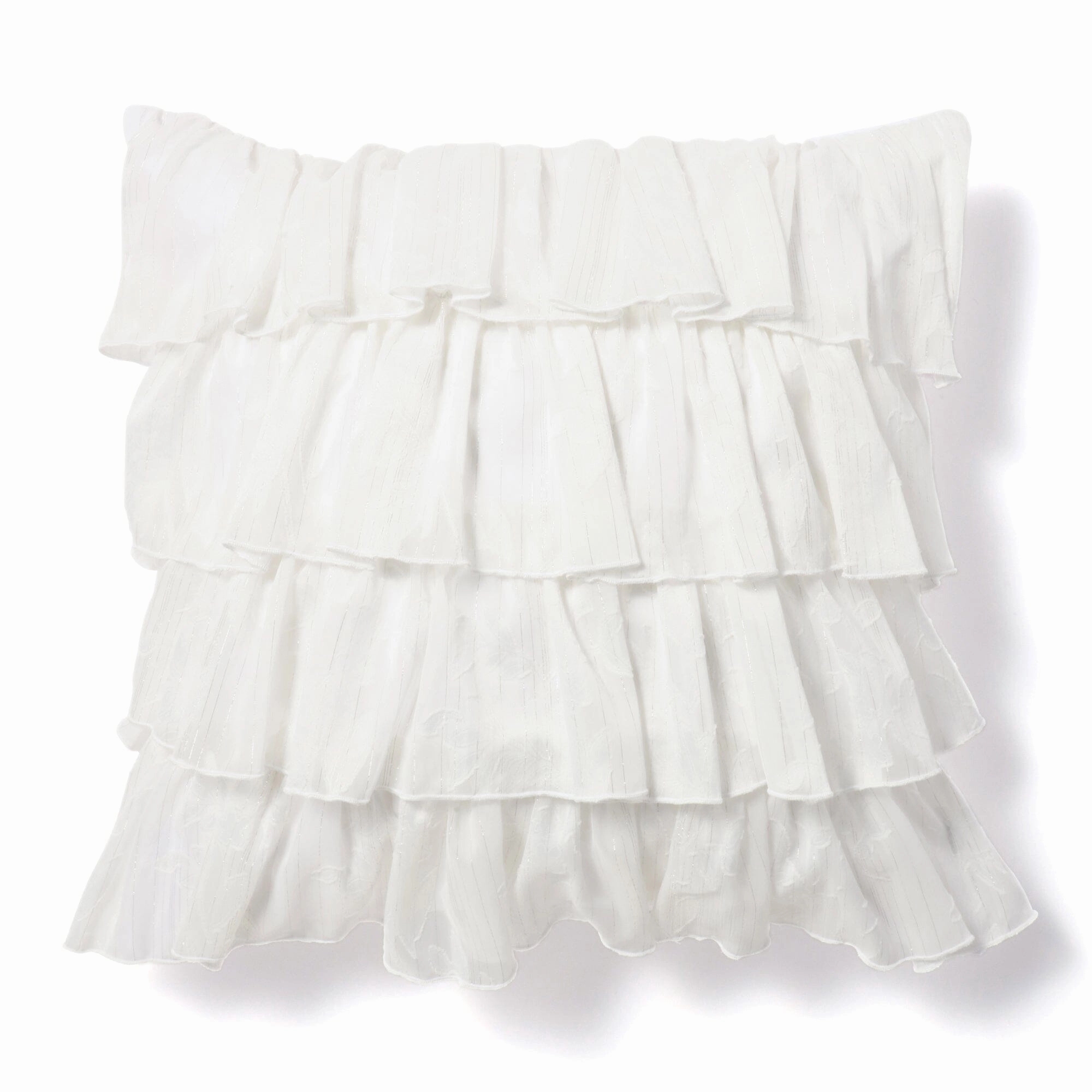 Jq Frill Cushion Cover 450 x 450  Whitebedding sets ,throw blankets 
