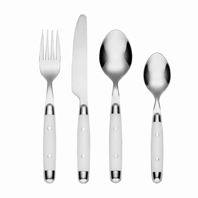 Jubilee White 16 Piece Flatware Seteco-friendly bamboo fiber tableware set 