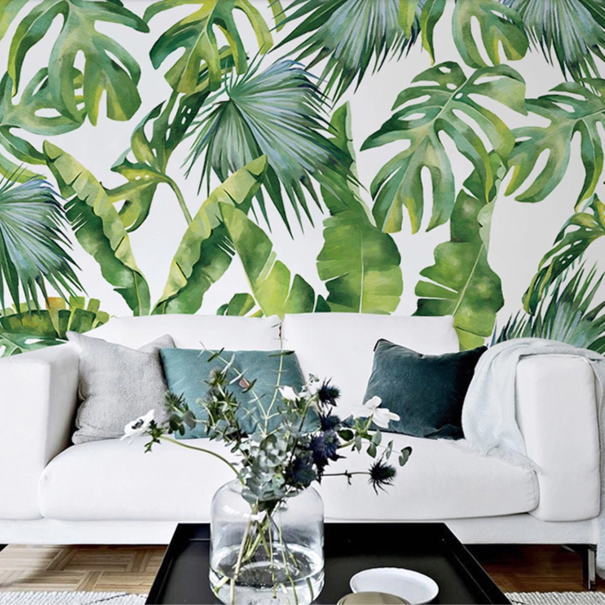 Jungle Palm Leaves Wallpapernordic style wall decor