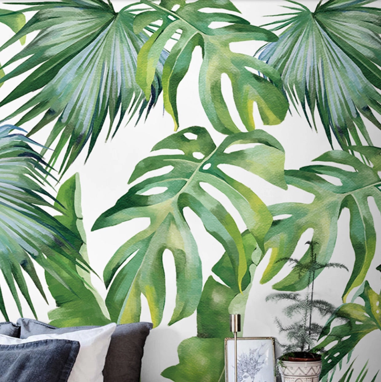 Jungle Palm Leaves Wallpaper