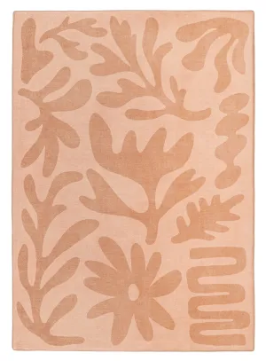 Juno Pink Terracotta Shapes Rollie Pollie Playmatmodern color block patchwork rug