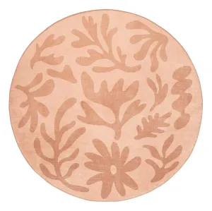 Juno Pink Terracotta Shapes Rollie Pollie Round Playmatmodern color block patchwork rug