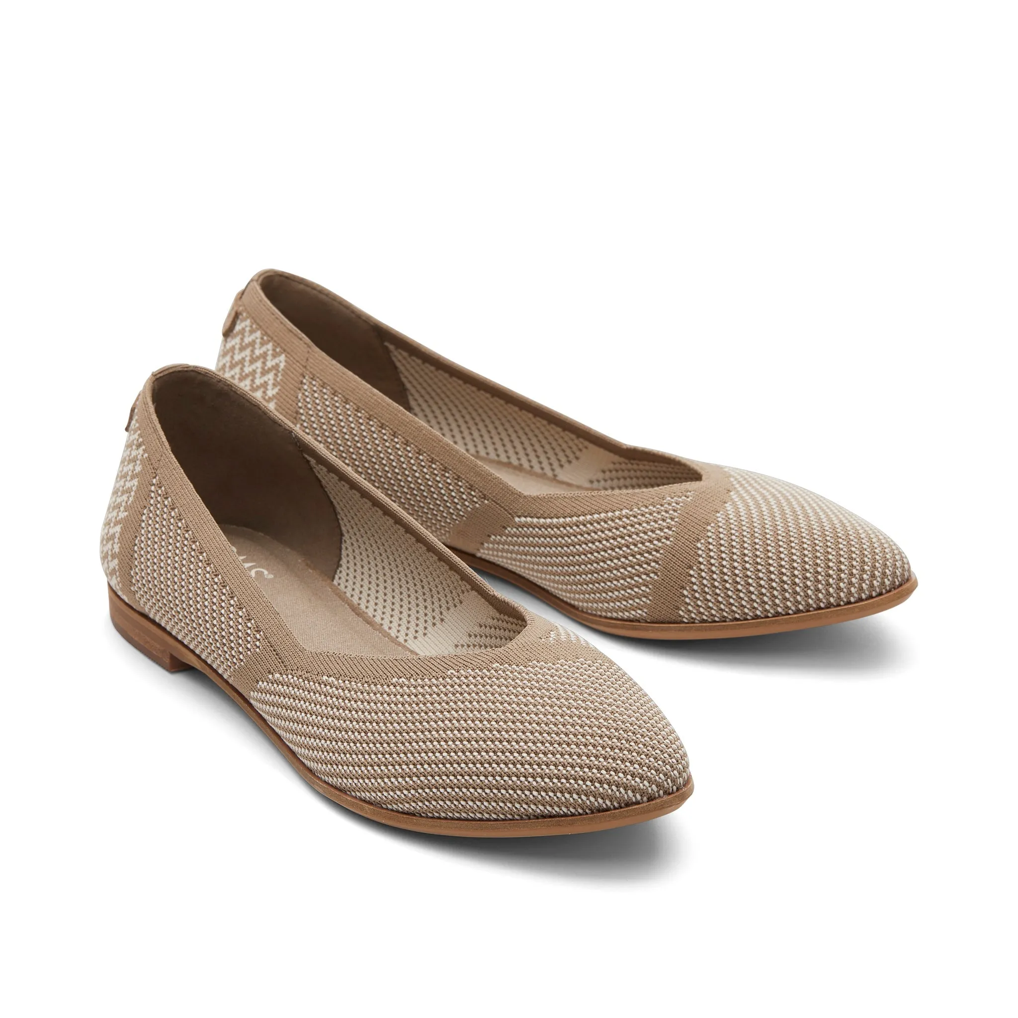 Jutti Neat Taupe Knit Flat