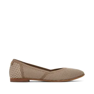 Jutti Neat Taupe Knit Flat