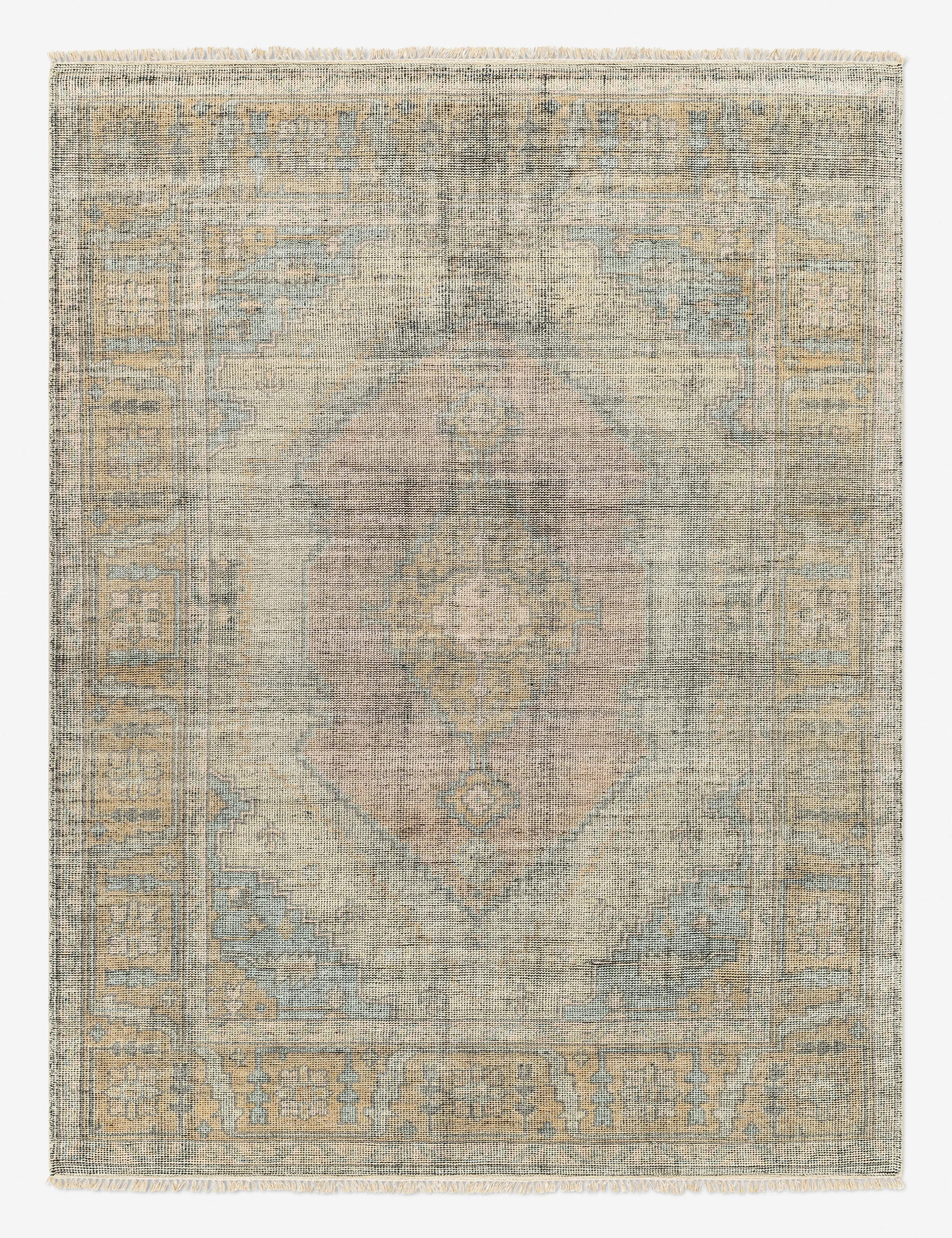 Kabir Hand-Knotted Wool-Blend Rugmodern color block patchwork rug