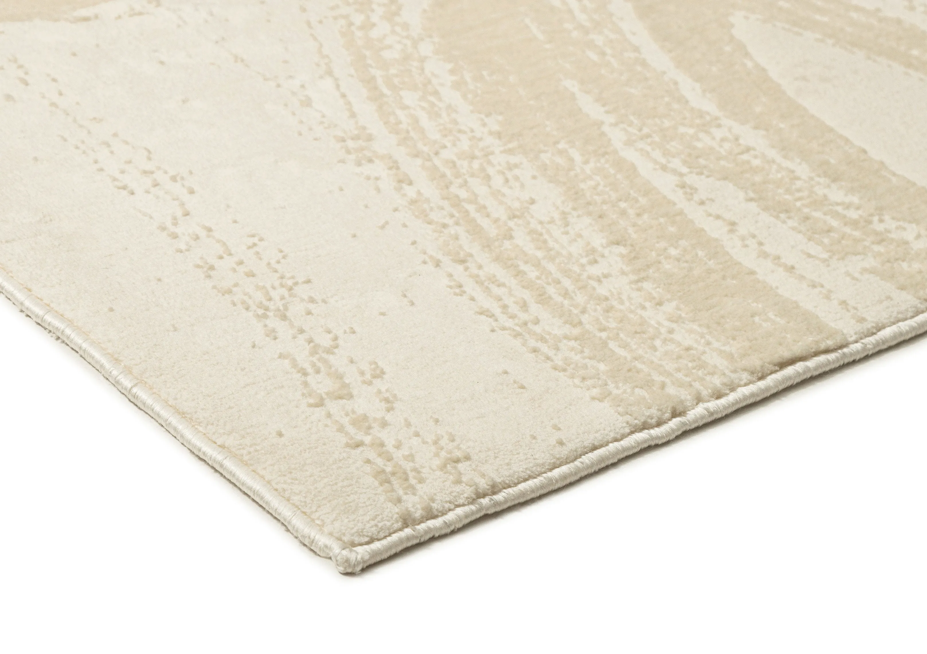 Kabir Neutral Abstract Washable Rug