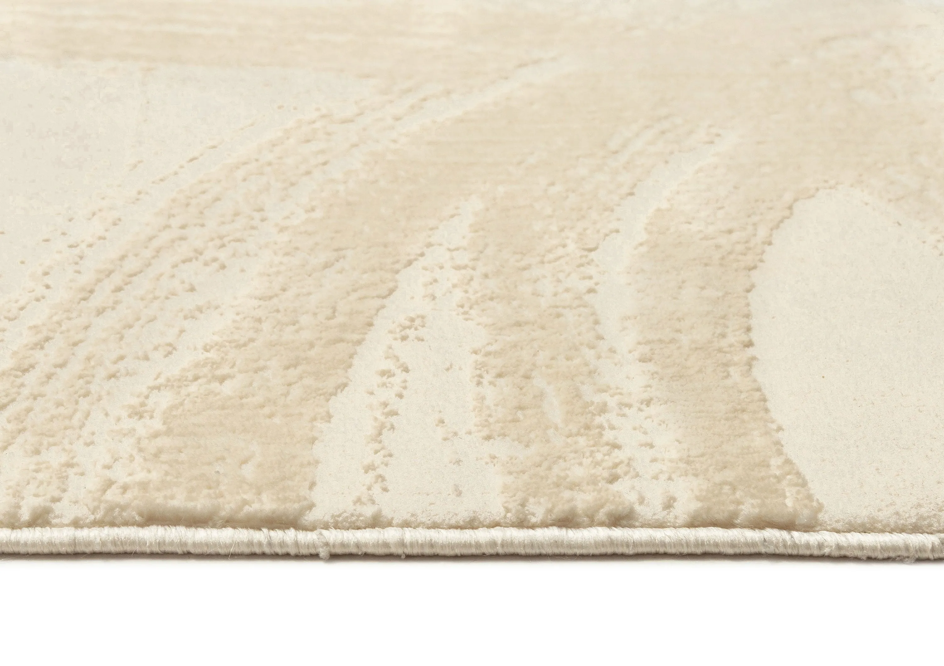 Kabir Neutral Abstract Washable Rug