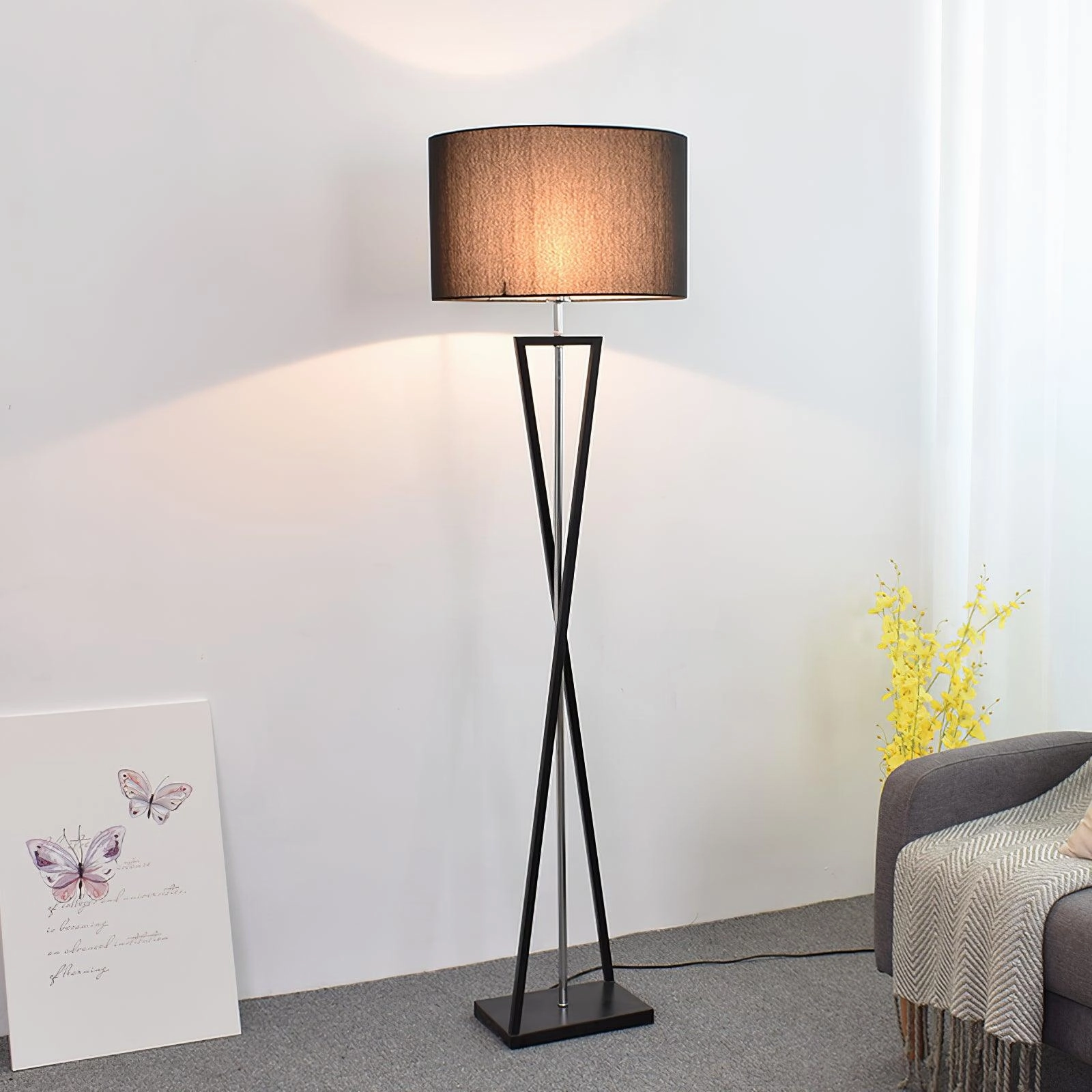 Kaden Black Floor Lamp