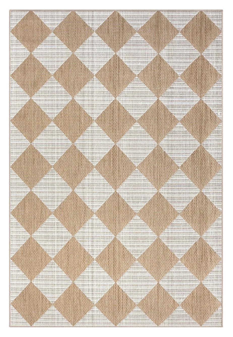Kalei Brown and Ivory Checkered Flatweave Indoor Outdoor Rugmodern color block patchwork rug