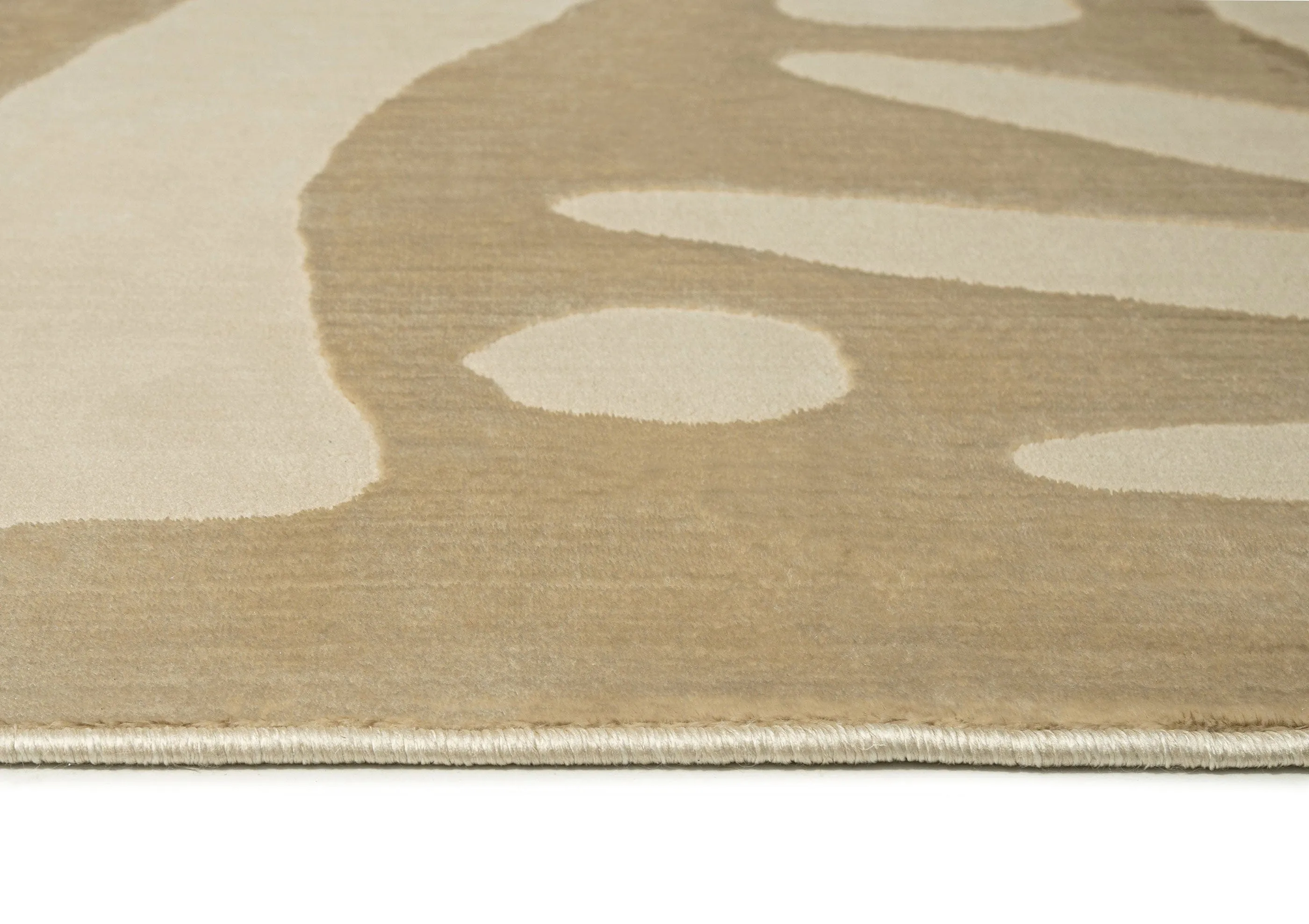Kallua Textured Abstract Neutral Washable Rug