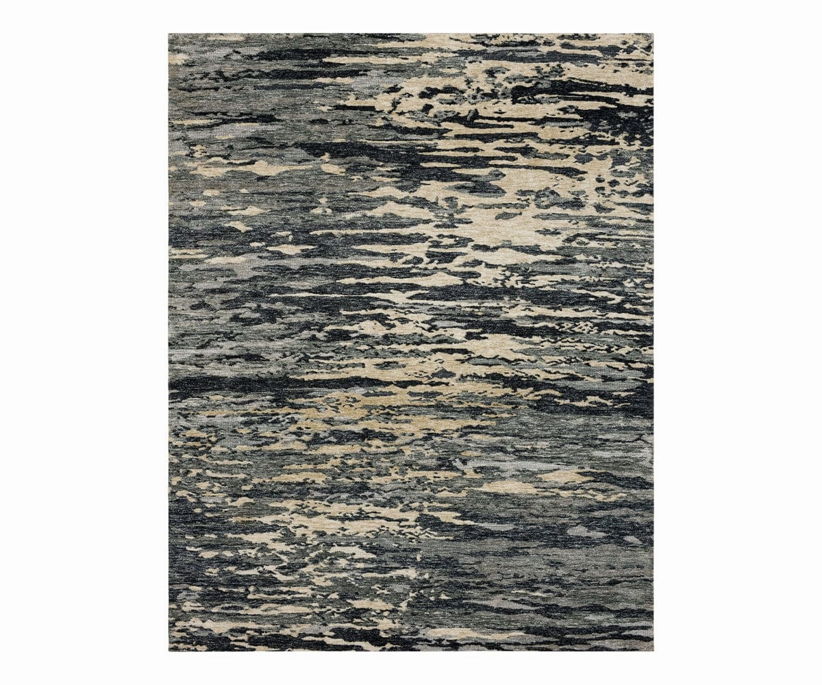 Karastan Bowen Huron Rug - Charcoalmodern color block patchwork rug