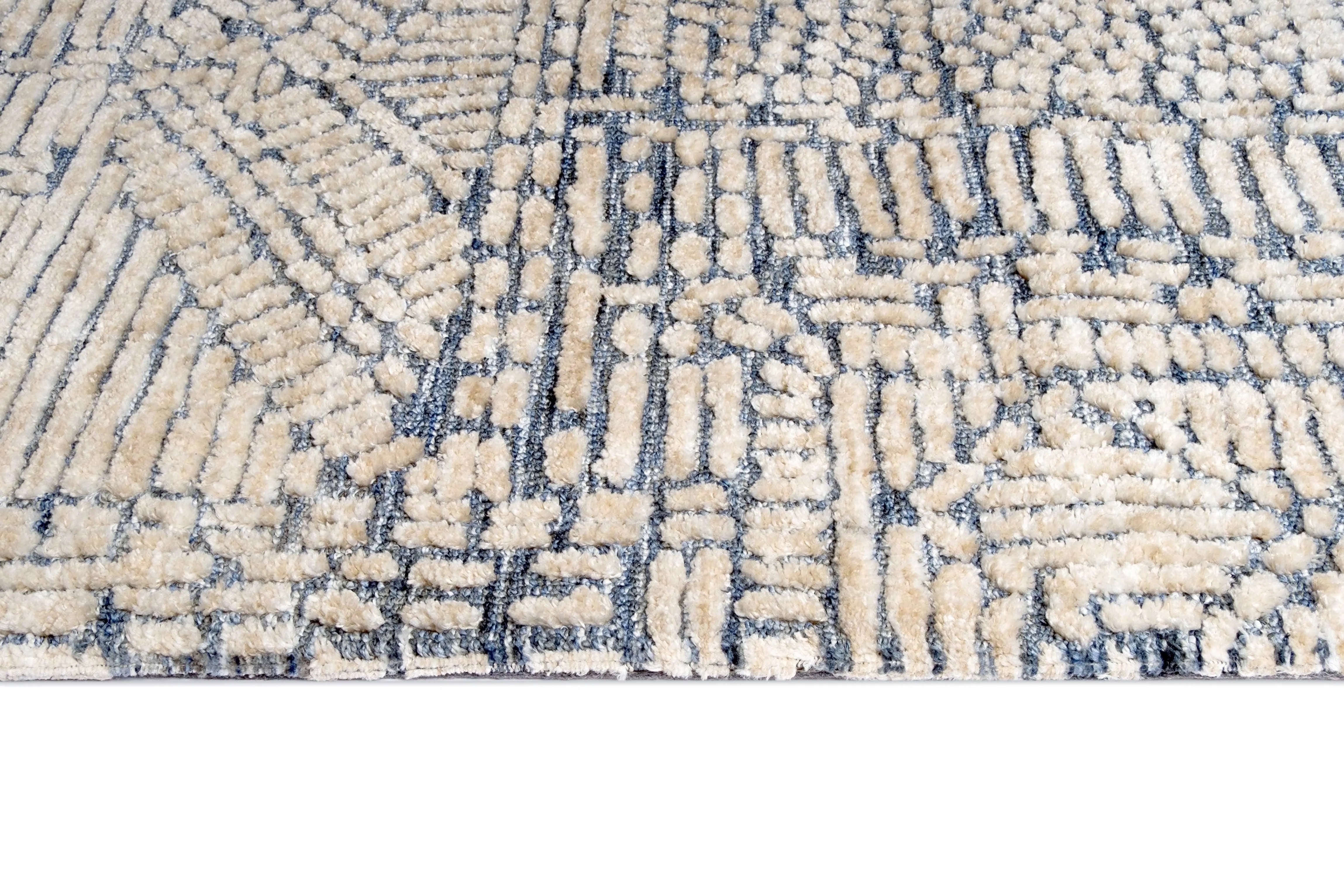 Karmen Blue and Ivory Runner Rug *NO RETURNS UNLESS FAULTY