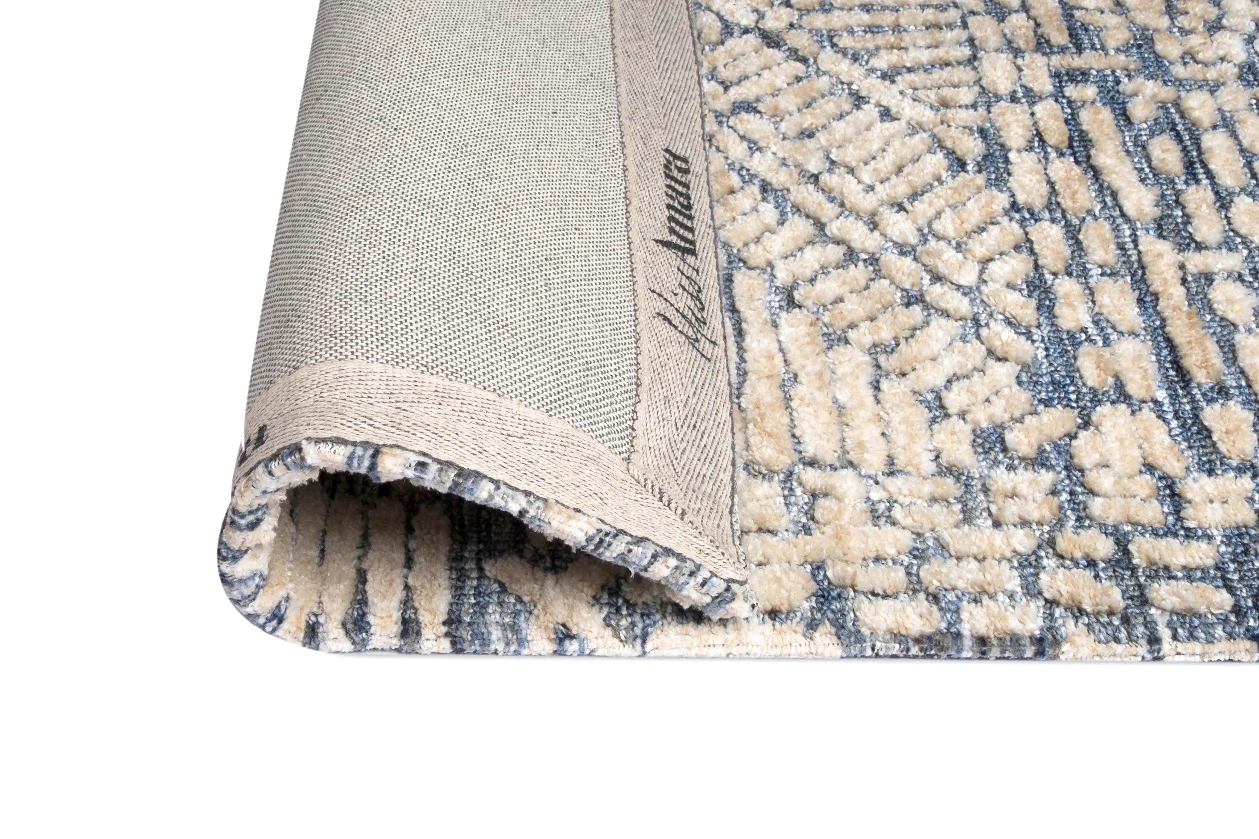 Karmen Blue and Ivory Runner Rug *NO RETURNS UNLESS FAULTY
