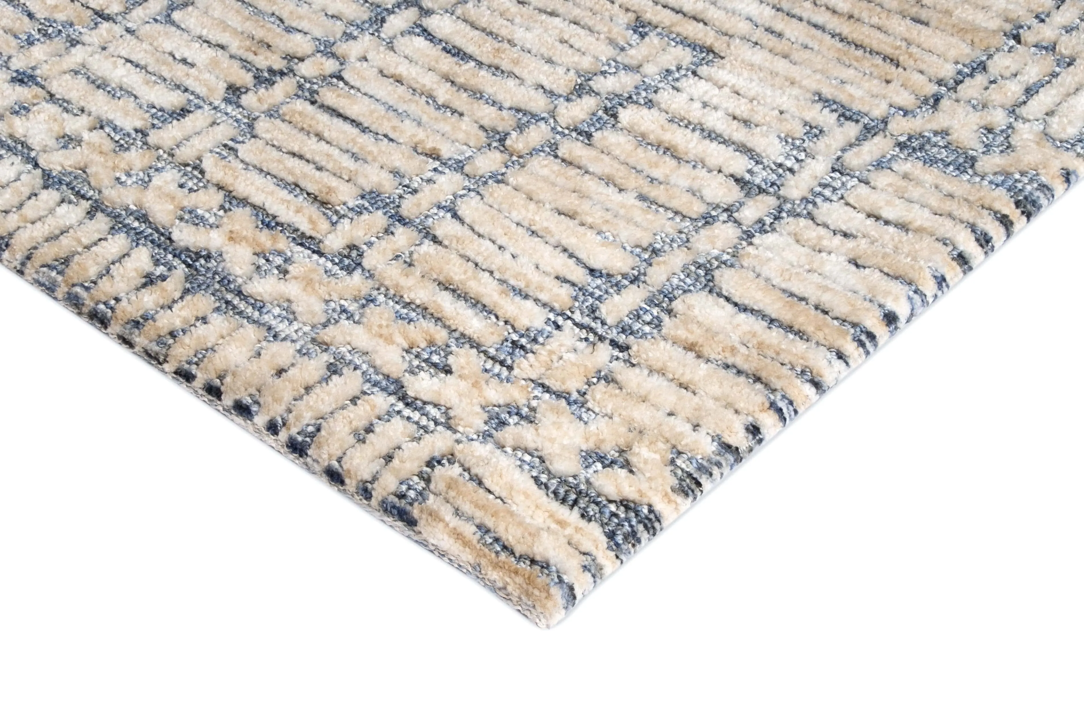 Karmen Blue and Ivory Runner Rug *NO RETURNS UNLESS FAULTY