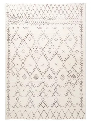 Karmina Brown and Cream Abstract Tribal Washable Rugmodern color block patchwork rug