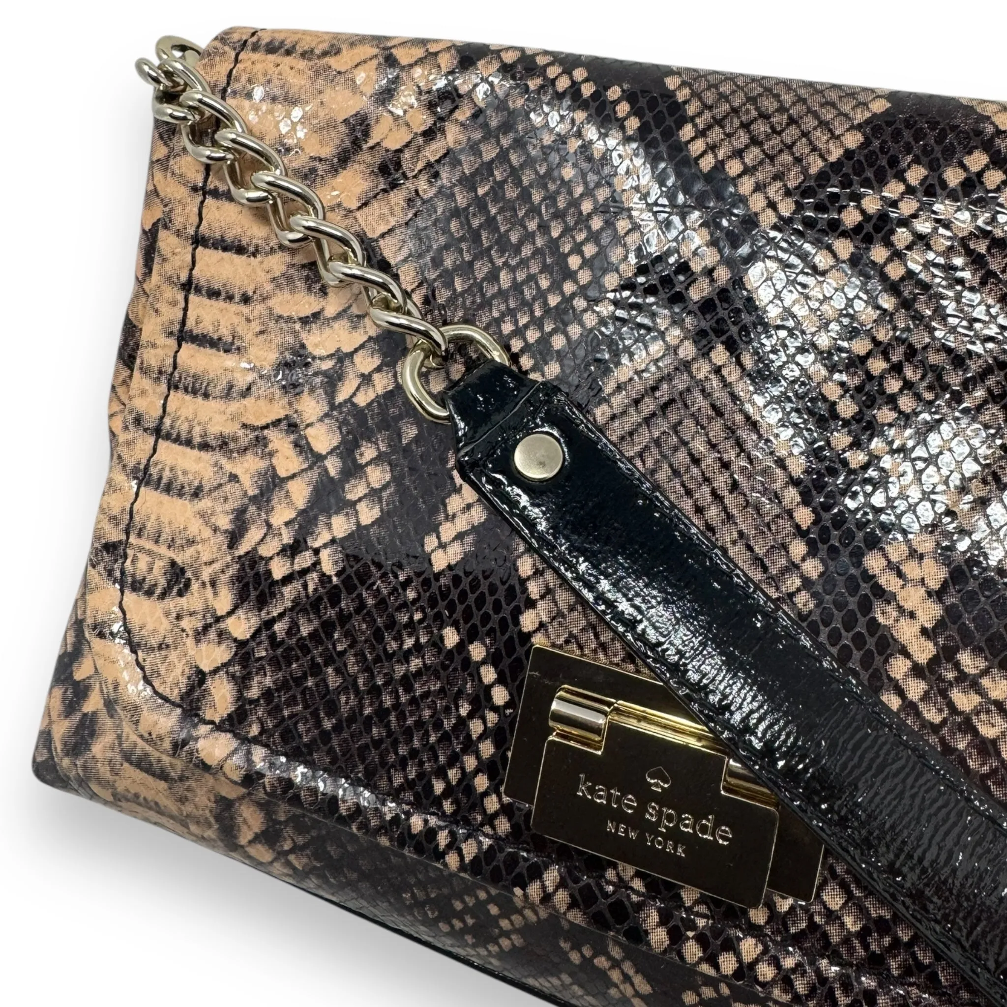 Kate Spade Bags Millennium Park Snakeskin Handbag Designer By Kate Spade, Size: Medium