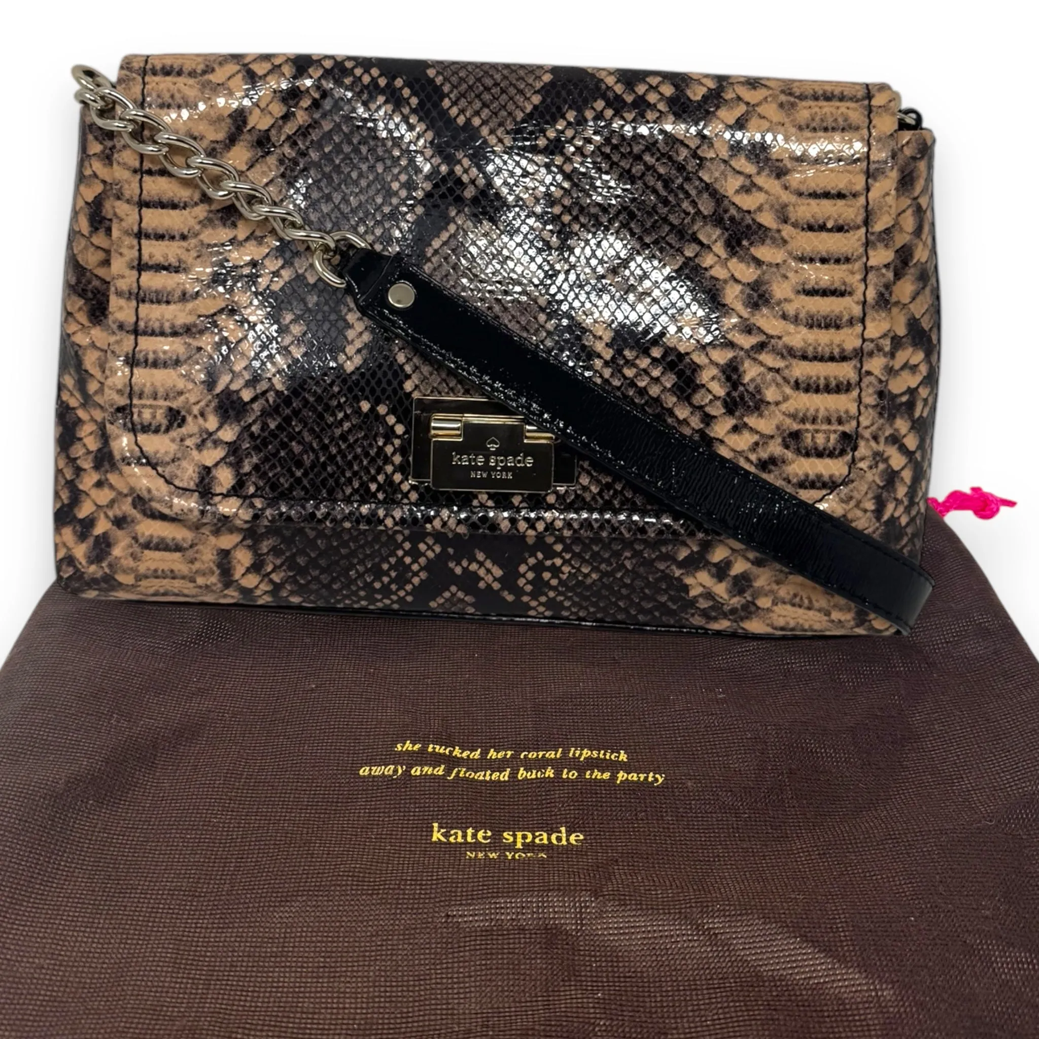 Kate Spade Bags Millennium Park Snakeskin Handbag Designer By Kate Spade, Size: Medium