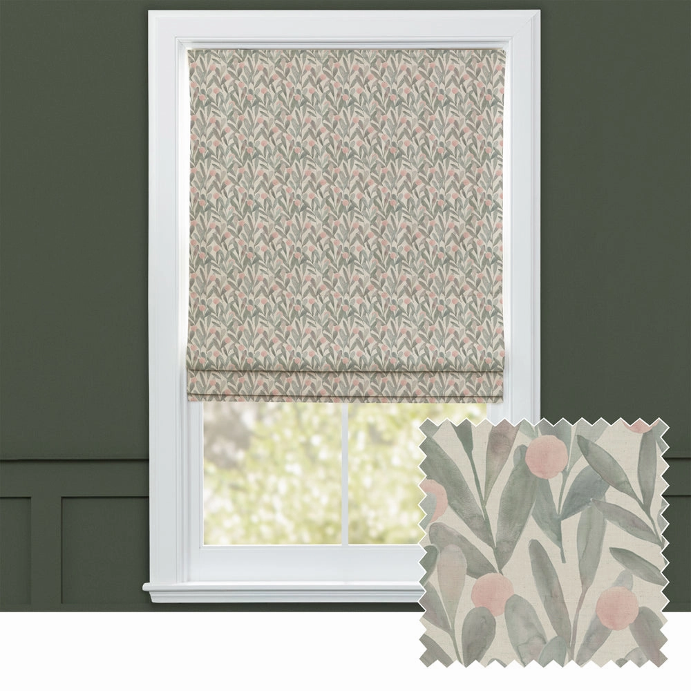 Katsura Printed Cotton Made to Measure Roman Blinds Granitebedding sets ,throw blankets 