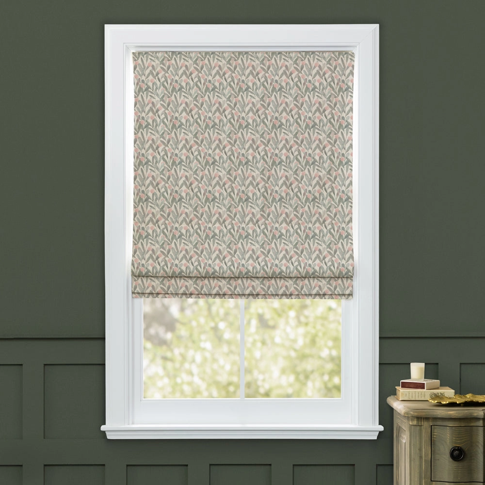 Katsura Printed Cotton Made to Measure Roman Blinds Granite
