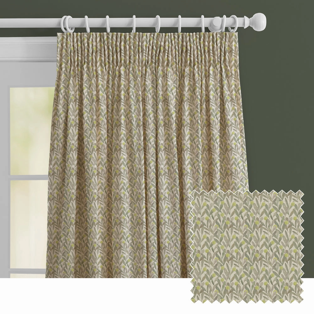 Katsura Printed Made to Measure Curtains Sagebedding sets ,throw blankets 