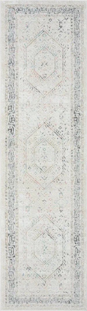 Katya Cream And Grey Multi-Colour Traditional Floral Runner Rugmodern color block patchwork rug