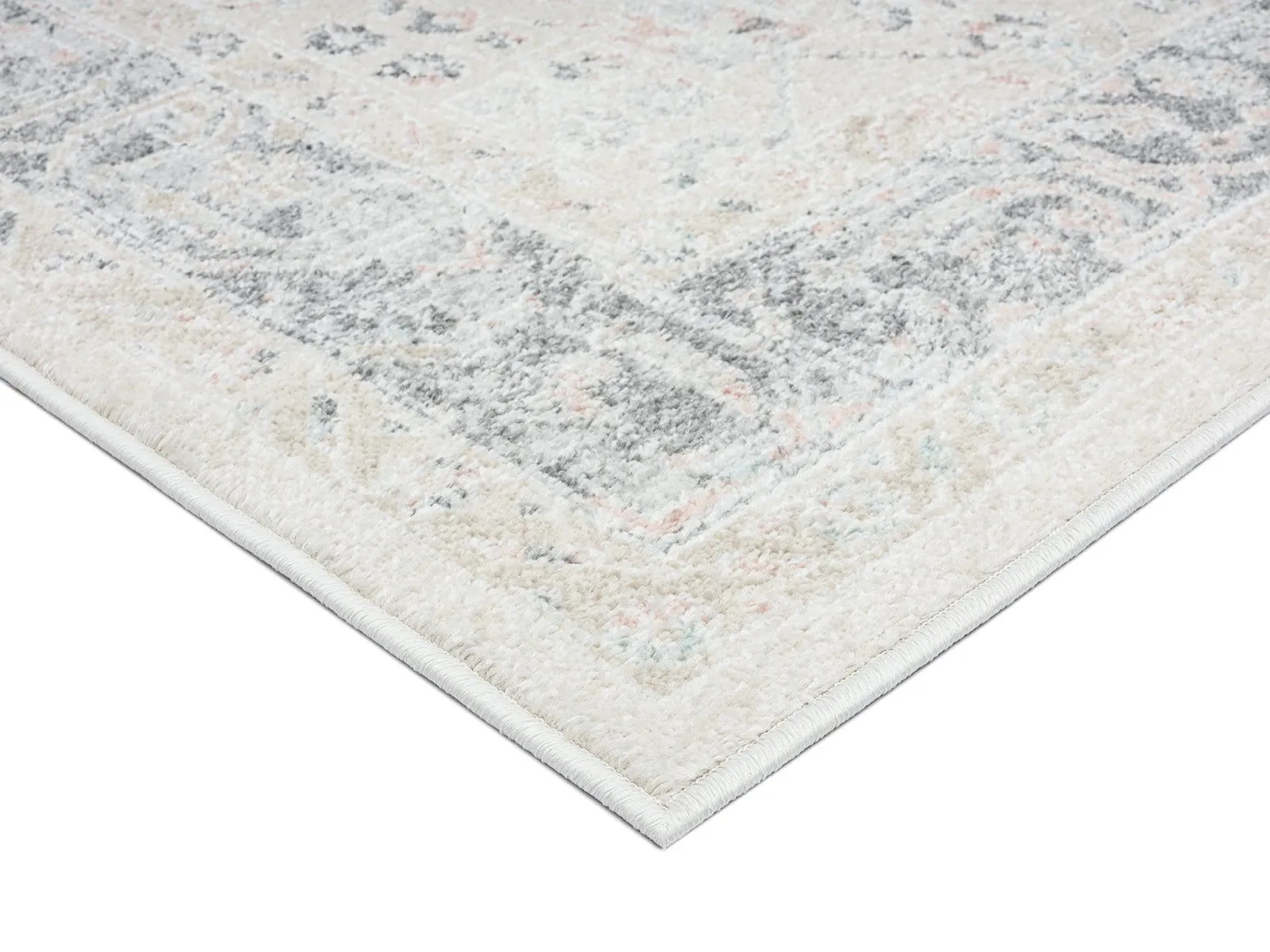 Katya Cream And Grey Multi-Colour Traditional Floral Runner Rug